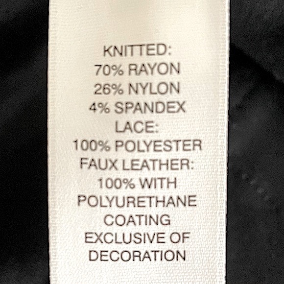 CHICO’S LACE DIAMOND FAUX LEATHER JACKET - Picture 11 of 12